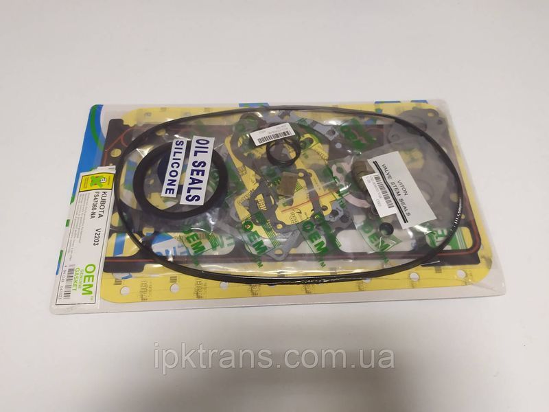 Комплект прокладок двигуна KUBOTA V2203 Азбест OEM Taiwan № 07916-29505, 07916-29515, 0791629505, 0791629515 791629505 фото