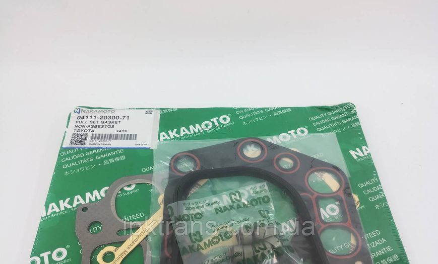 Комплект прокладок двигателя TOYOTA 4Y, NAKAMOTO № 041112030071, 04111-20300-71 41112030071 фото