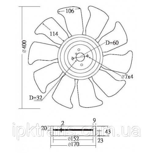 Вентилятор, крильчатка двигуна NISSAN K25 № N-21060-FU410, N-21060-FU40A, HY76000709, N21060FU410, N21060FU40A фото