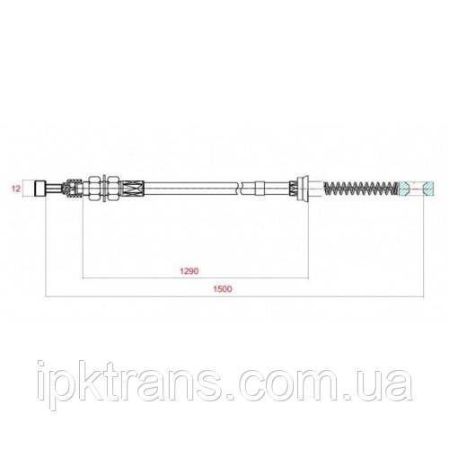 Трос ручного гальма лівий Doosan D20-30G, G20-30G, № OC11246-14603, M3033005600, 1628868, A373568, OC1124614603 OC1124614603 фото