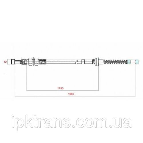 Трос ручного тормоза правый HELI CPCD20-35 Rh, № OC11246-24603, M3033005700, OC1124624603 OC1124624603 фото